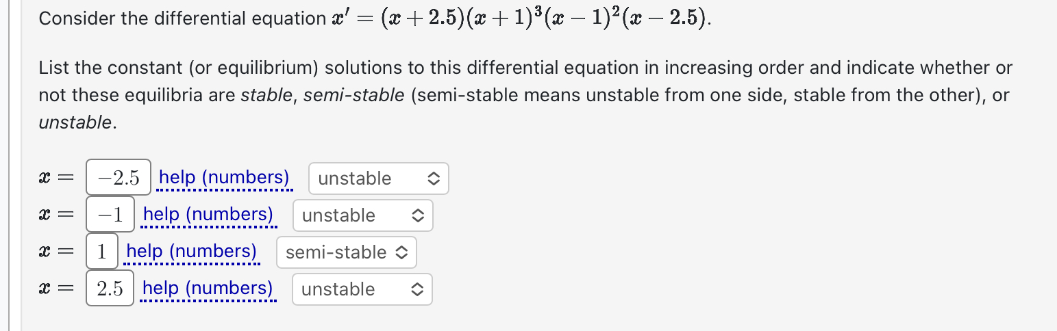 Consider the differential equation x ' = ( x + 2