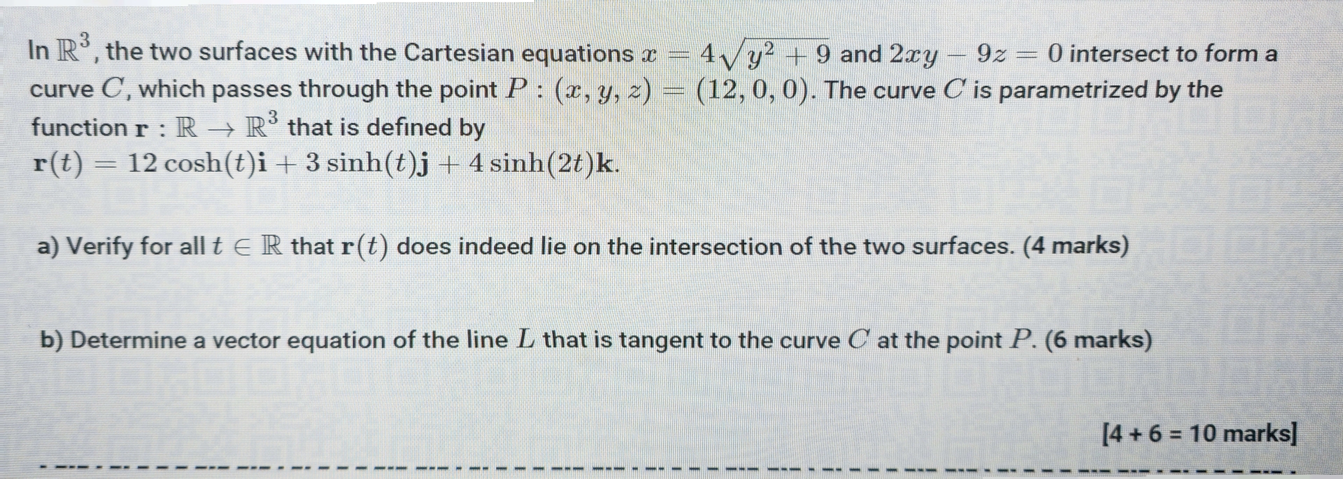 In R 3 , the two surfaces with the Cartesian