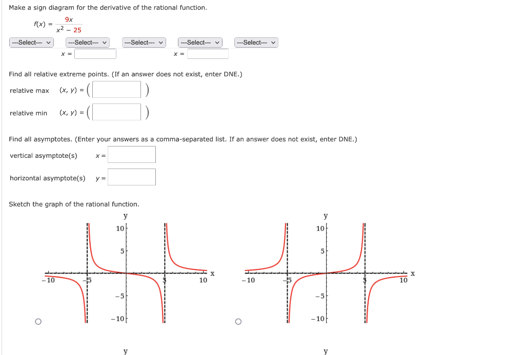 what is the relative max. relative min vertical