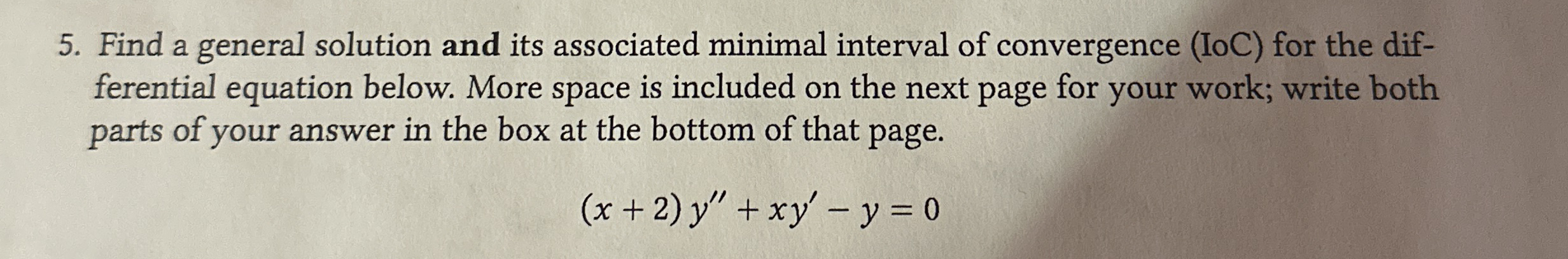 Find a general solution and its associated
