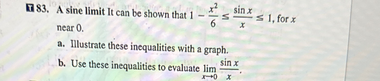 1 7 8 3 . A sine limit It can be shown that 1 - x
