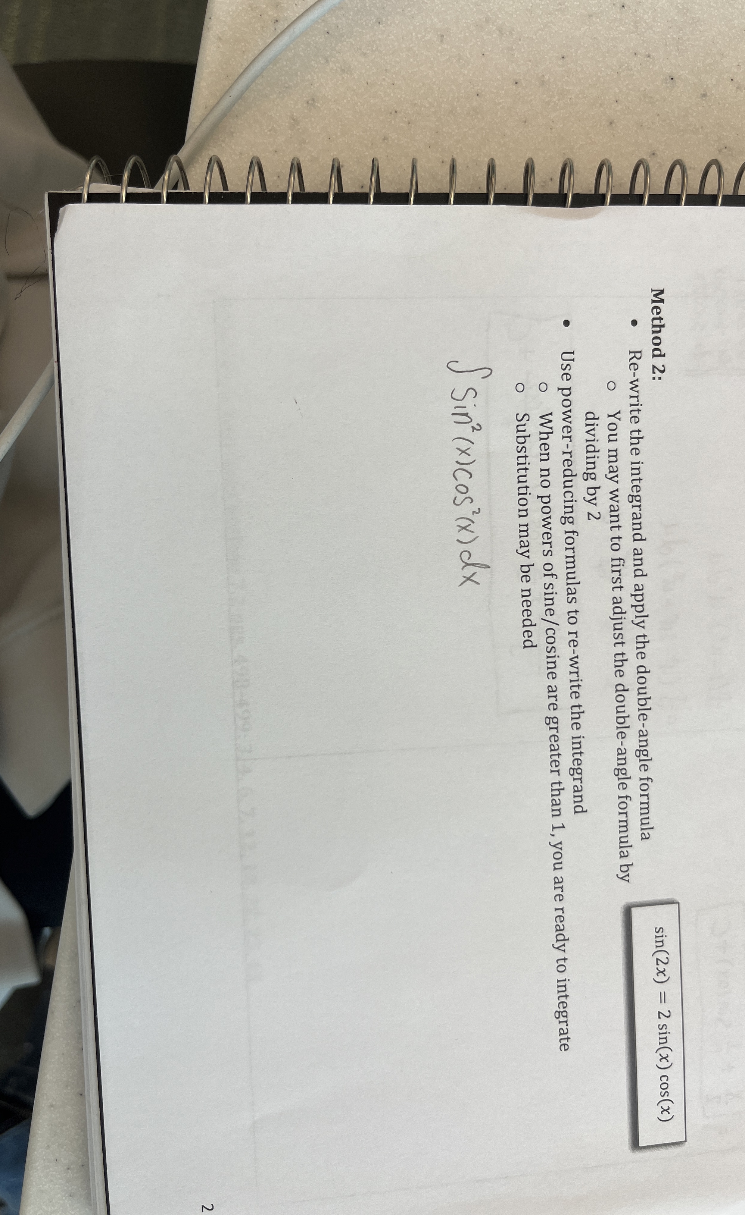 Method 2 : s i n ( 2 x ) = 2 s i n ( x ) c o s (