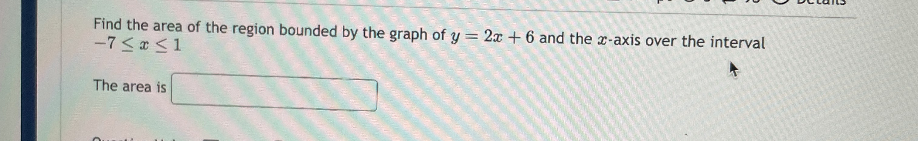 Find the area of the region bounded by the graph