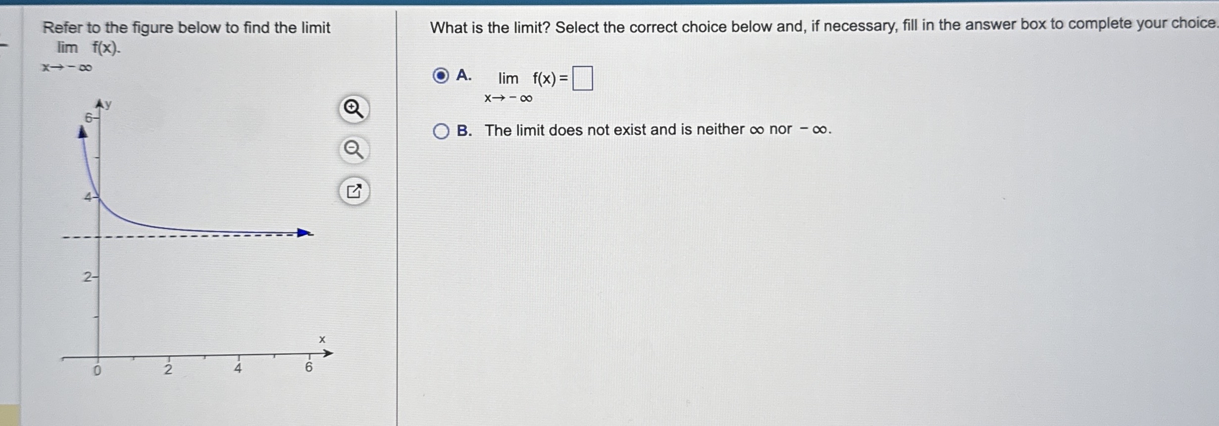 Refer to the figure below to find the limit lim ?
