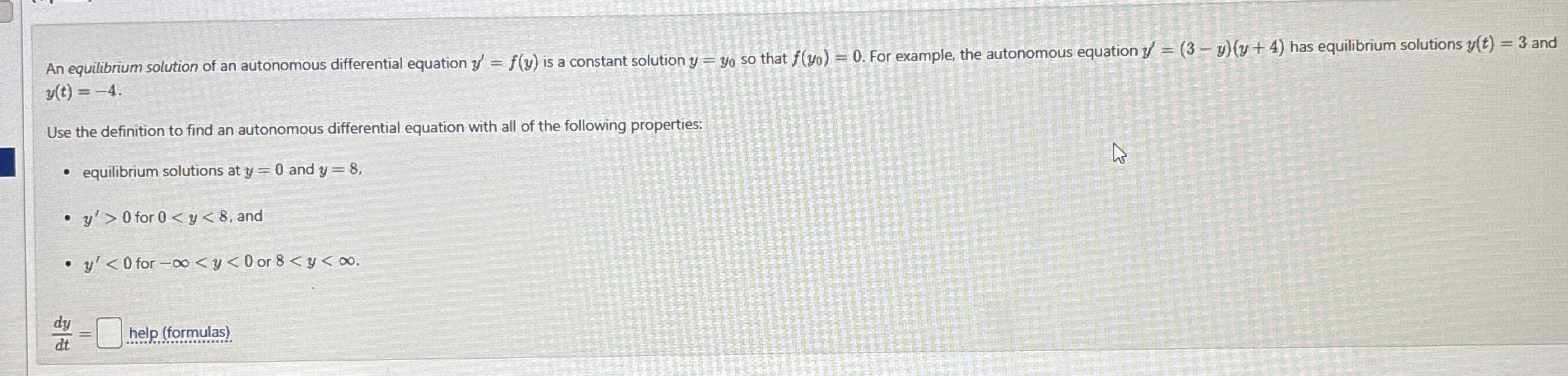 y ( t ) = - 4 . Use the definition to find an