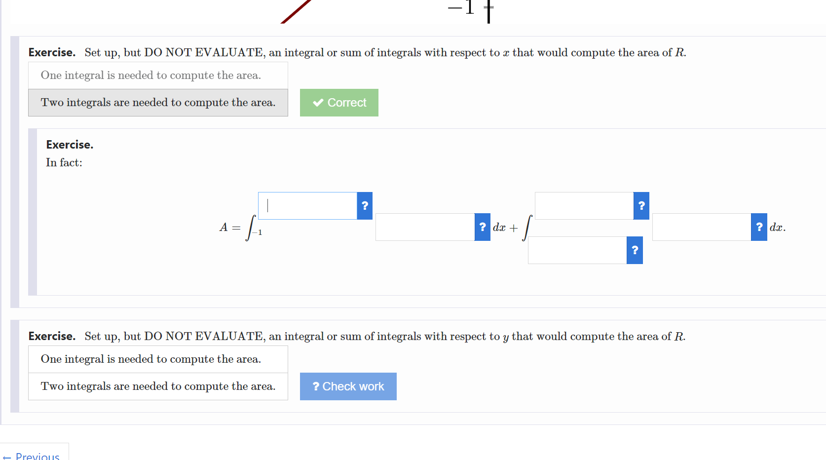 Exercise. Set up , but DO NOT EVALUATE, an