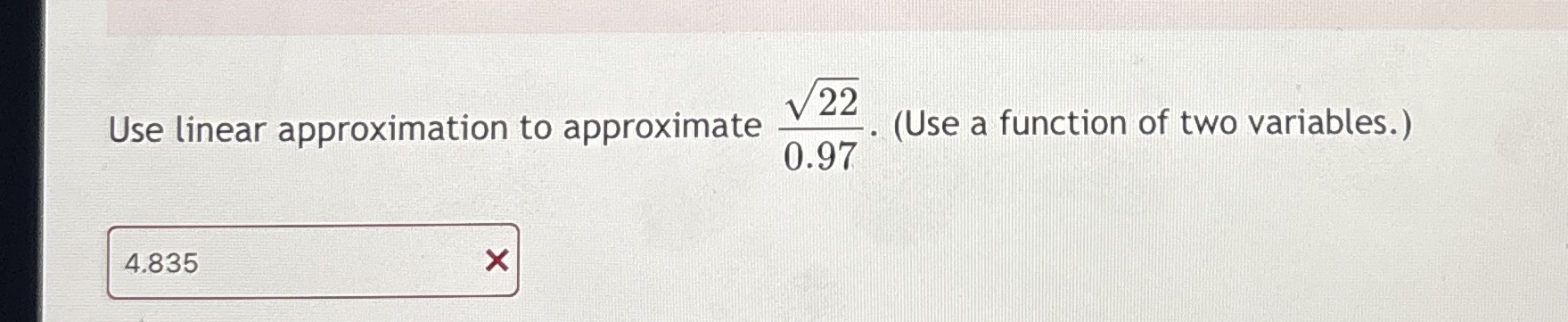 1 ) . Find the linear approximation to the
