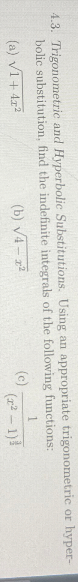 4 . 3 . Trigonometric and Hyperbolic