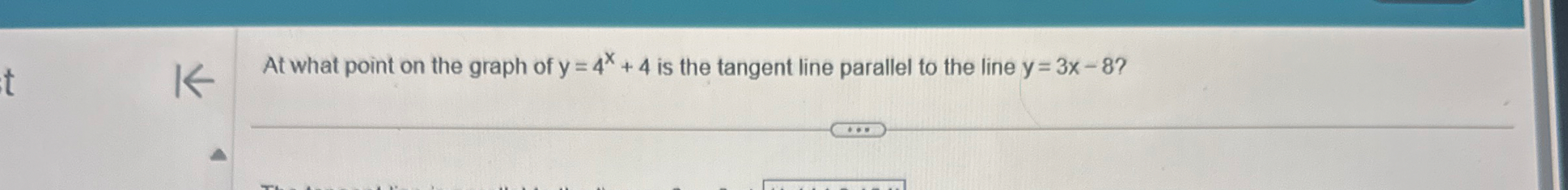 At what point on the graph of y = 4 x + 4 is the