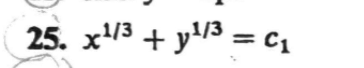 x 1 3 y 1 3 = c 1 Find the orthogonal trajectories