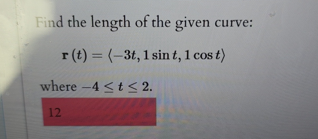Find the length of the given curve: r ( t ) = ( :