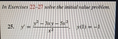 In Exercises 2 2 - 2 7 solve the initial value
