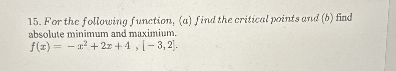 For the following function, ( a ) find the