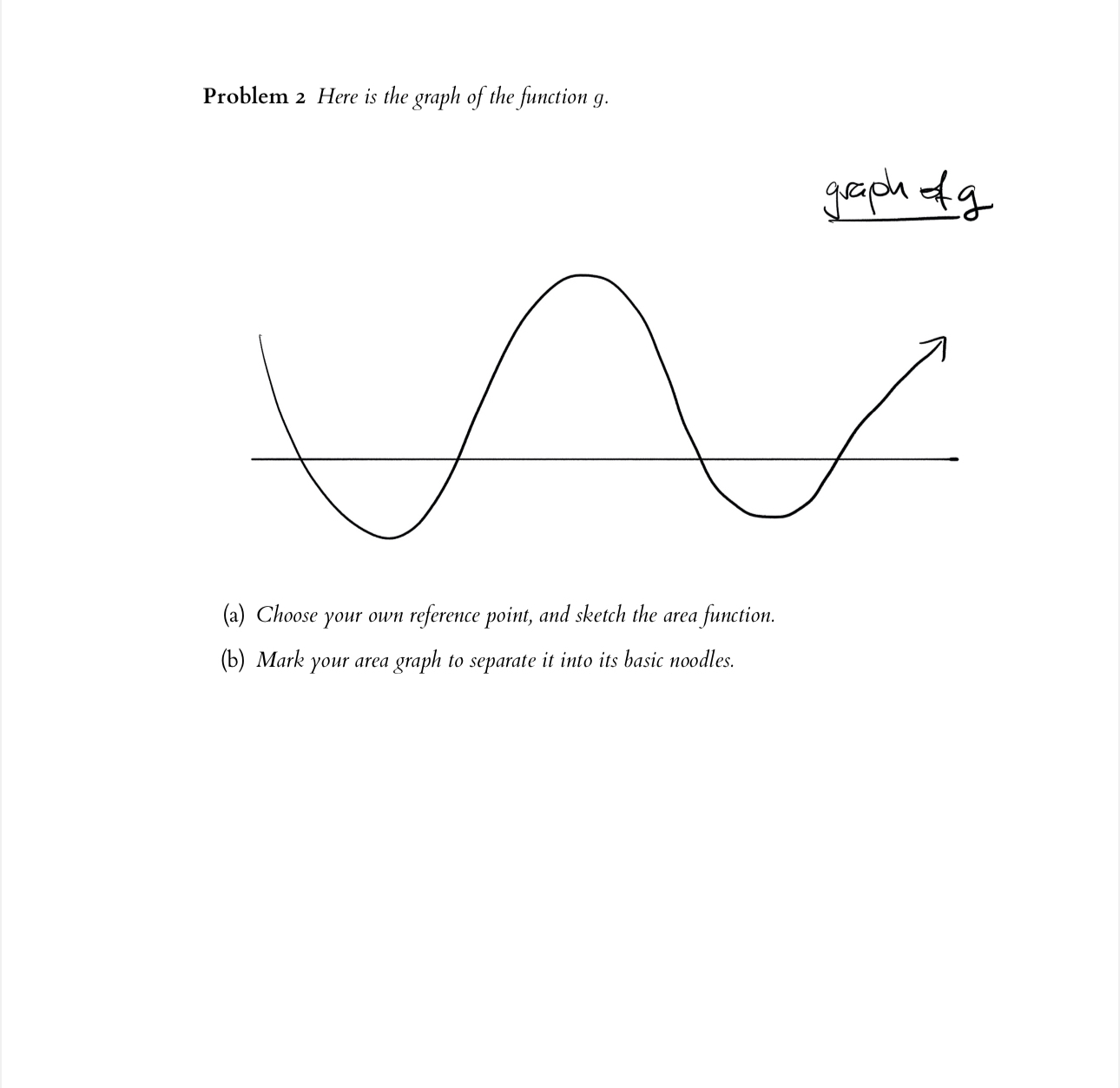 Problem 2 Here is the graph of the function g .