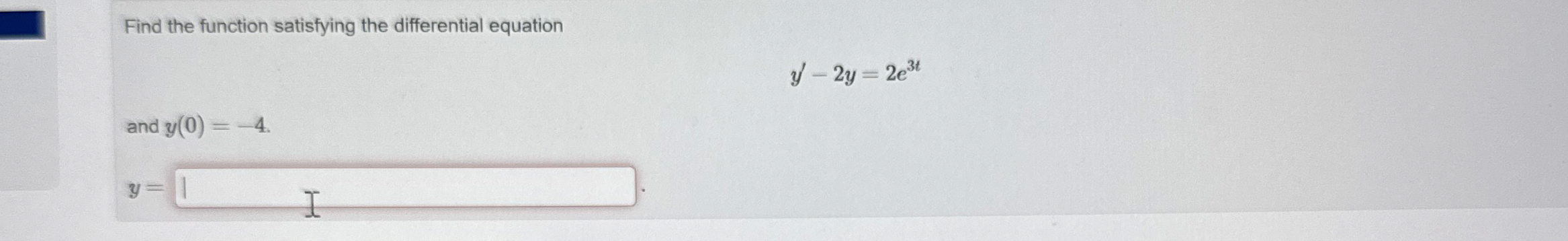 Find the function satisfying the differential