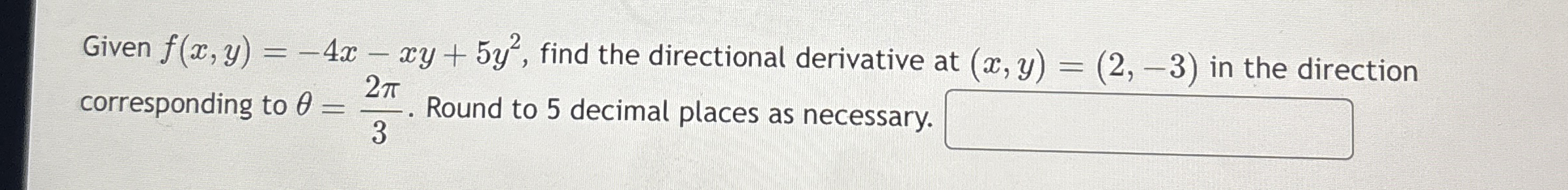 1 ) . Given g ( x , y , z ) = e 3 z s i n ( - 4 x