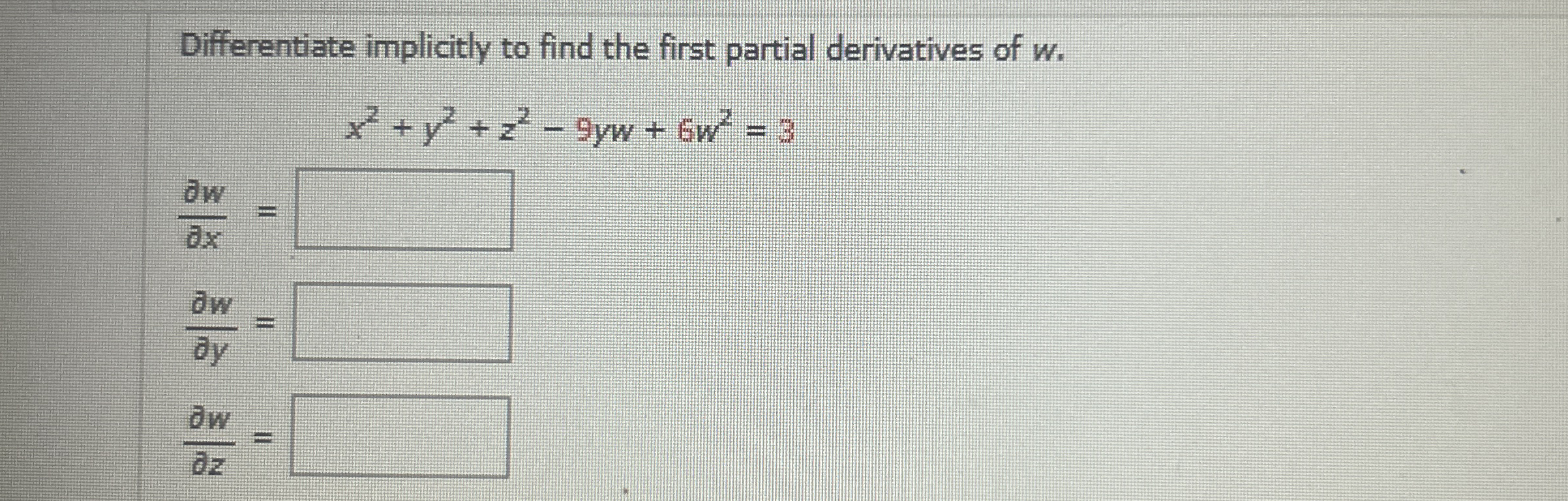 Differentiate implicitly to find the first