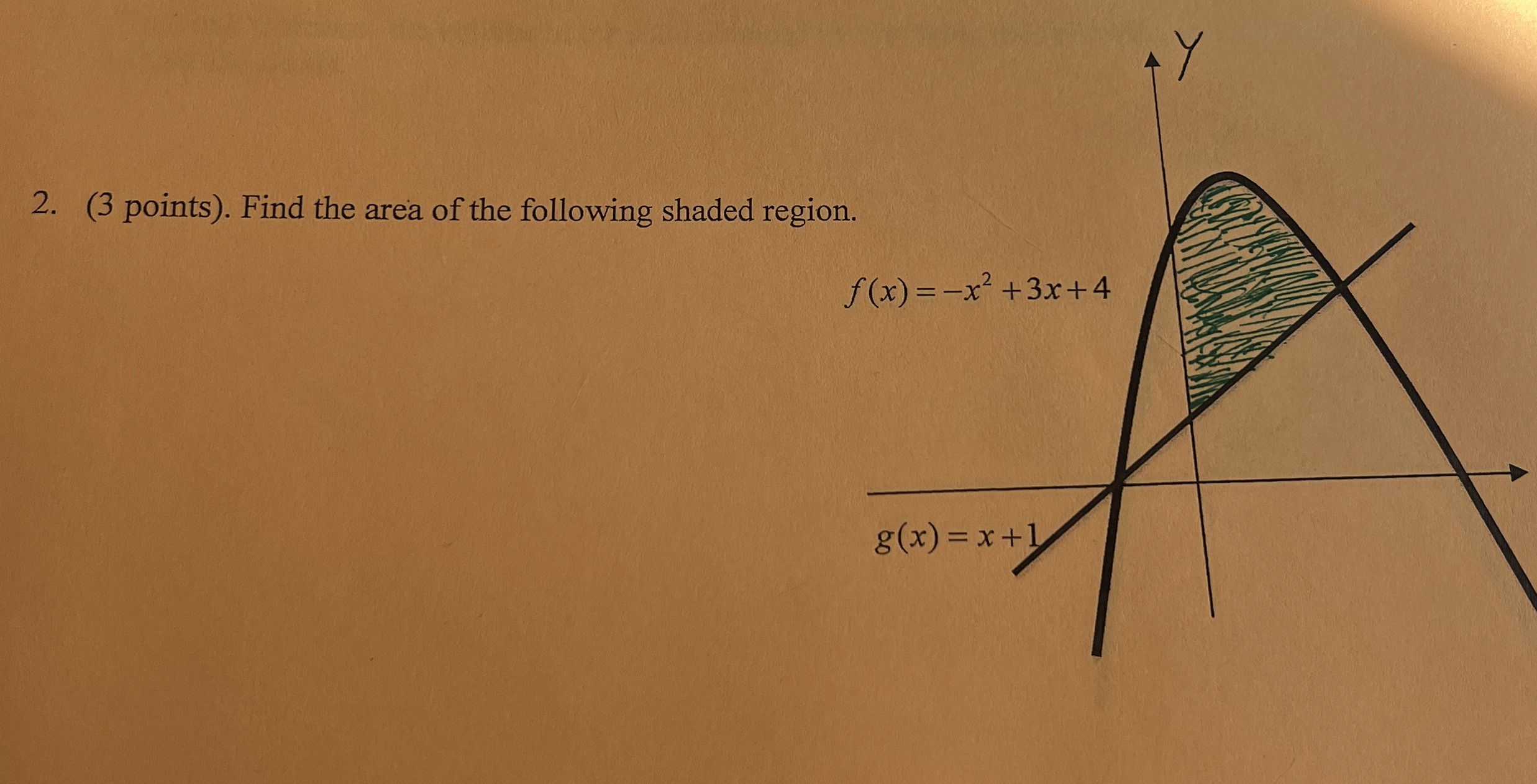 ( 3 points ) . Find the area of the following