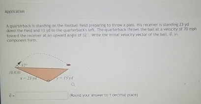 Appication A quarterback is standing on the