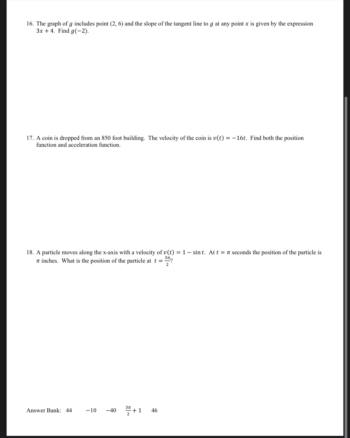 The graph of g includes point ( 2 , 6 ) and the