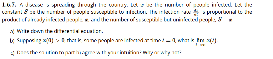 1 . 6 . 7 . A disease is spreading through the