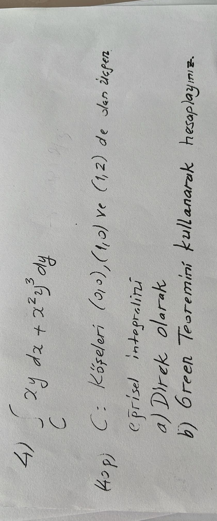 C x y d x + x 2 ( Hop ) C: K speleri ( 0 , 0 ) ,