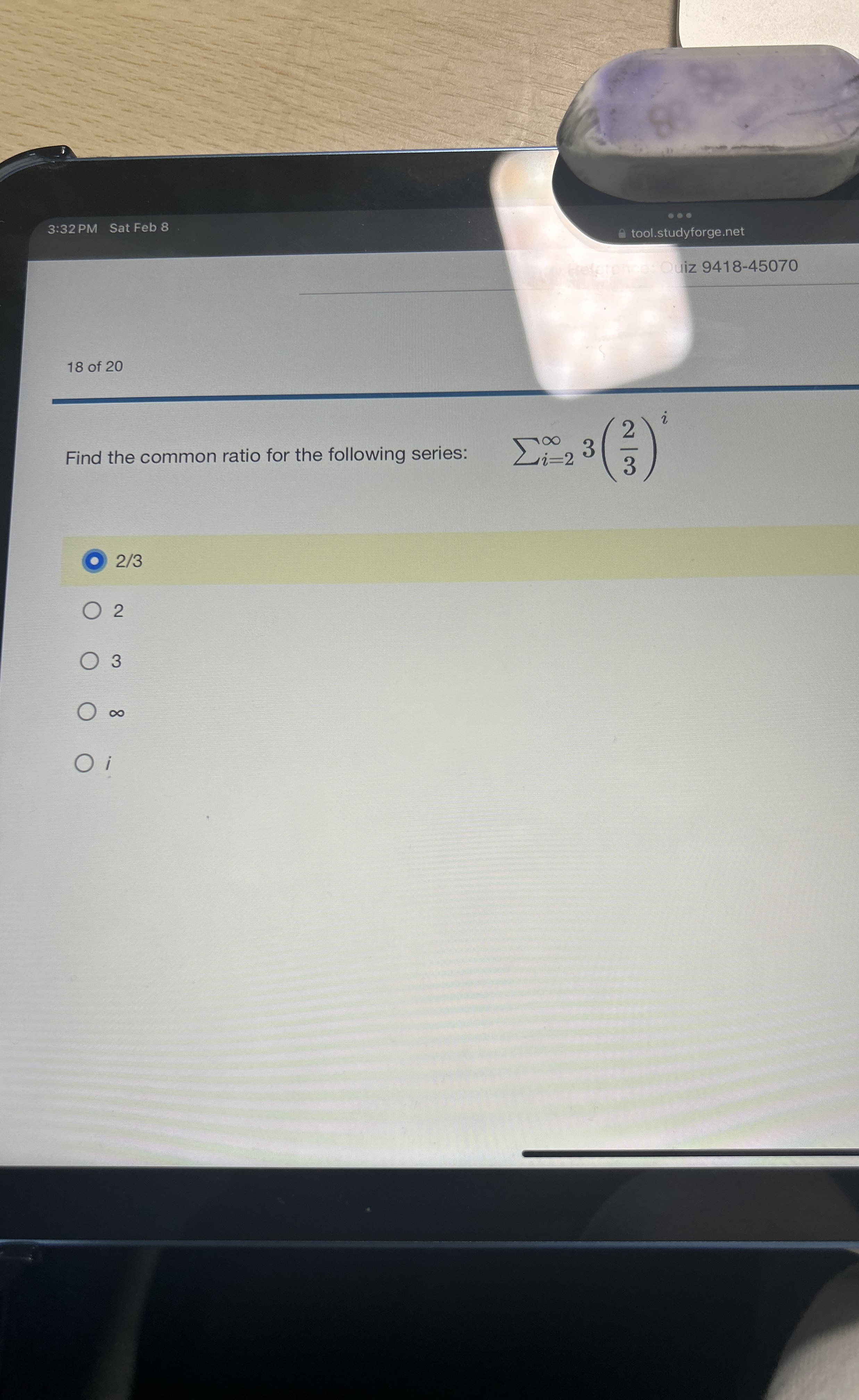 3 : 3 2 PM Sat Feb 8 Q tool.studyforge.net uiz 9