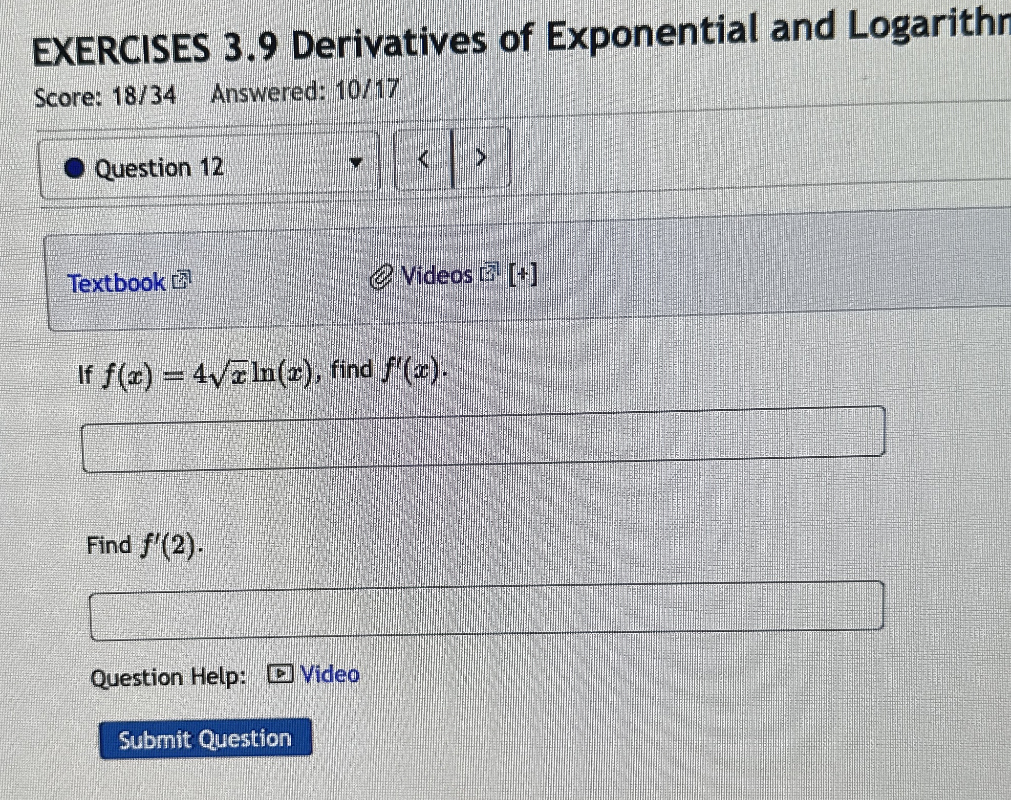 EXERCISES 3 . 9 Derivatives of Exponential and