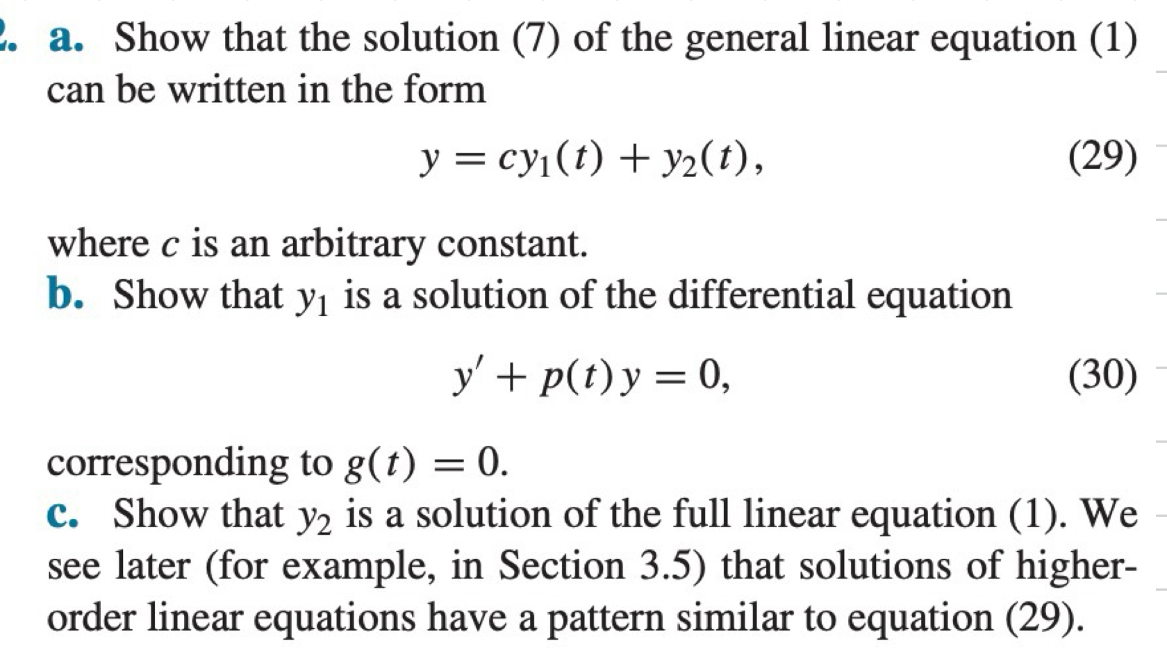a . Show that the solution ( 7 ) of the general