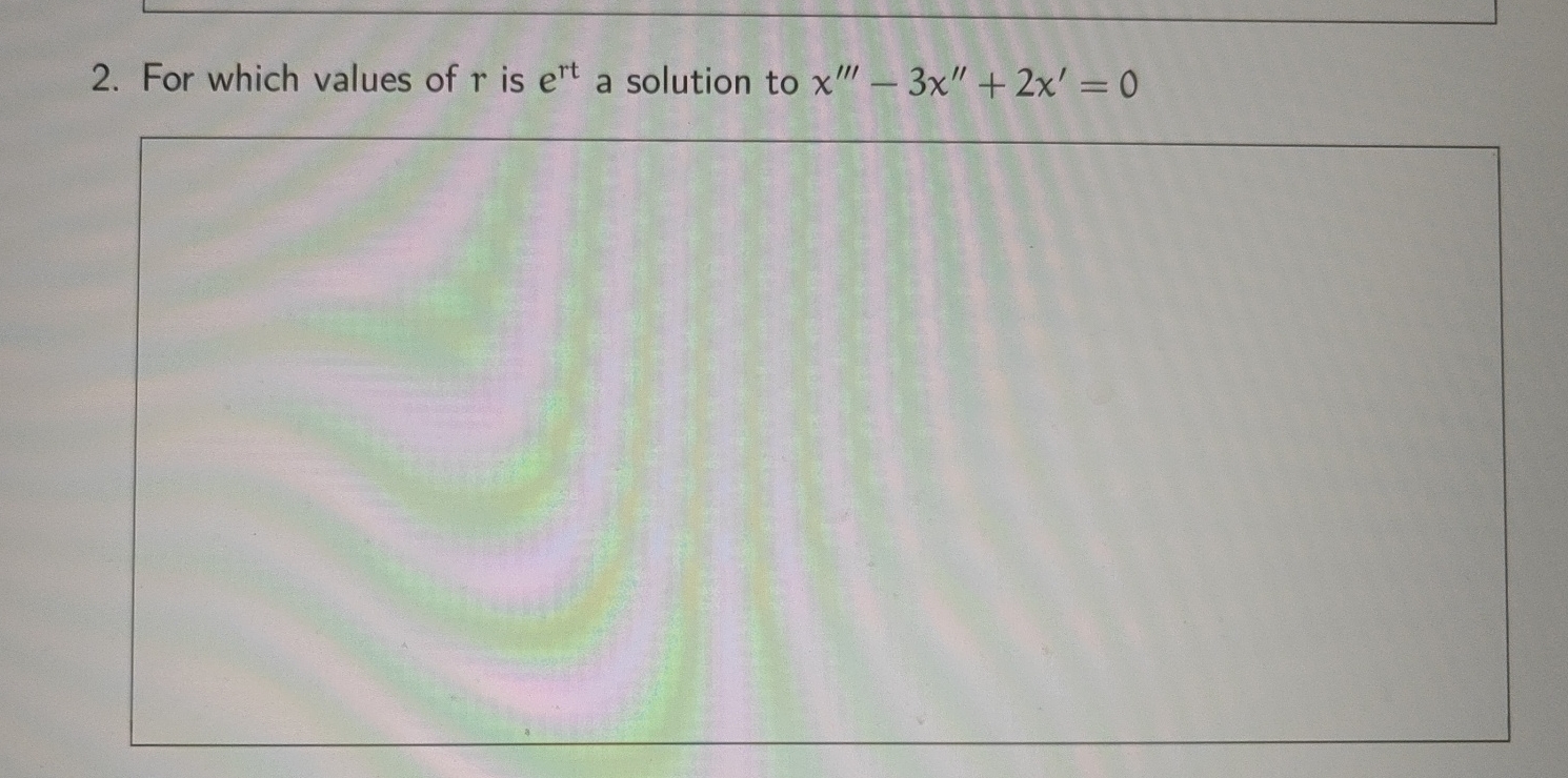 For which values of r is e r t a solution to x '