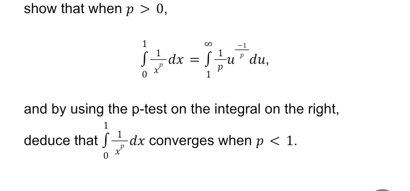 By substitution, or otherwise show that when p  style=