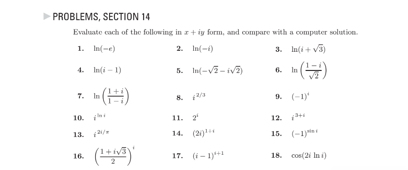 PROBLEMS, SECTION 1 4 Evaluate each of the