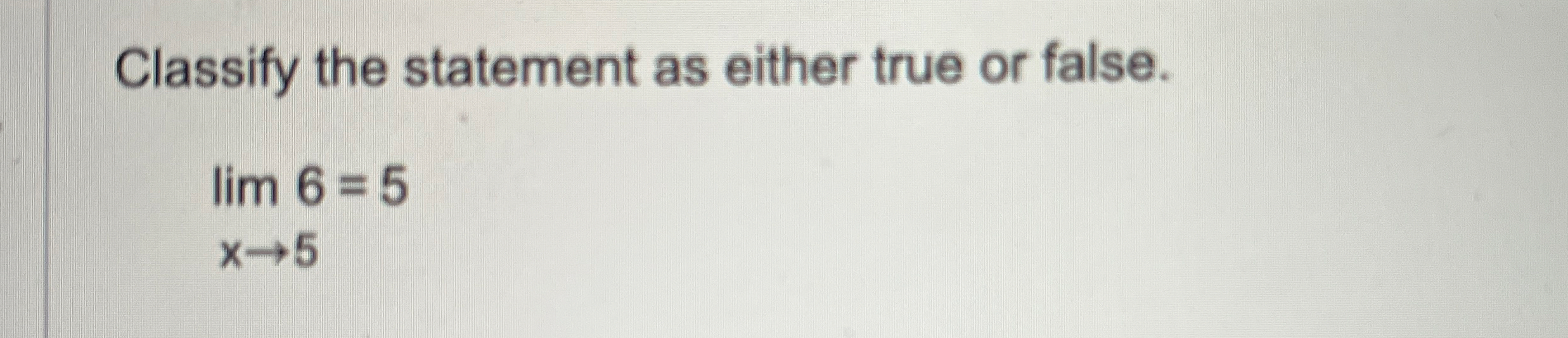 Classify the statement as either true or false.
