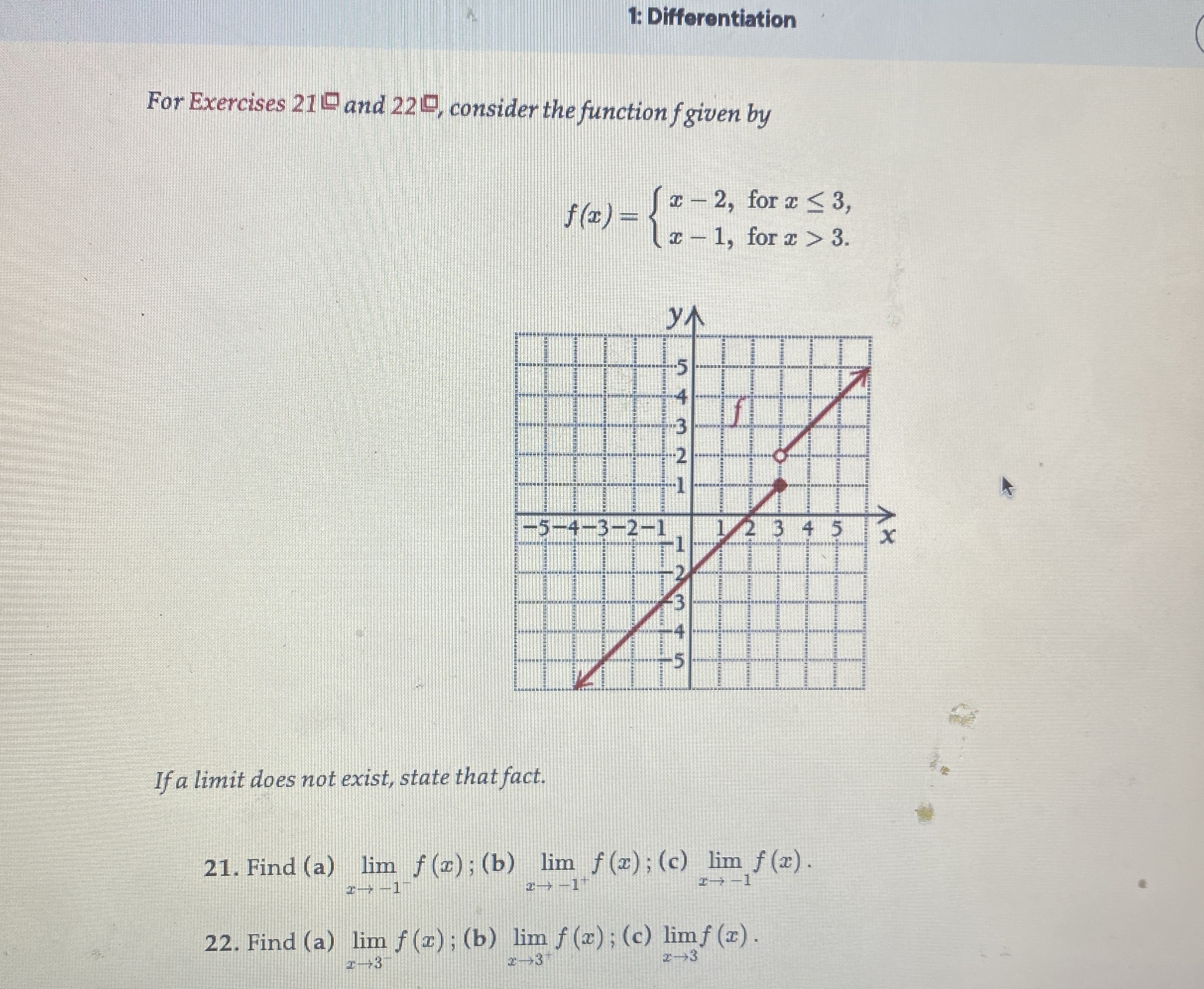 1 : Differentiation For Exercises 2 1 and 2 2 ,