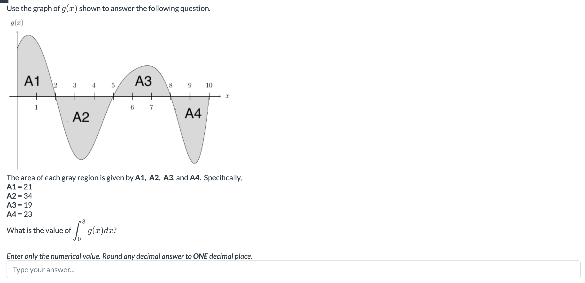 Use the graph of g ( x ) shown to answer the