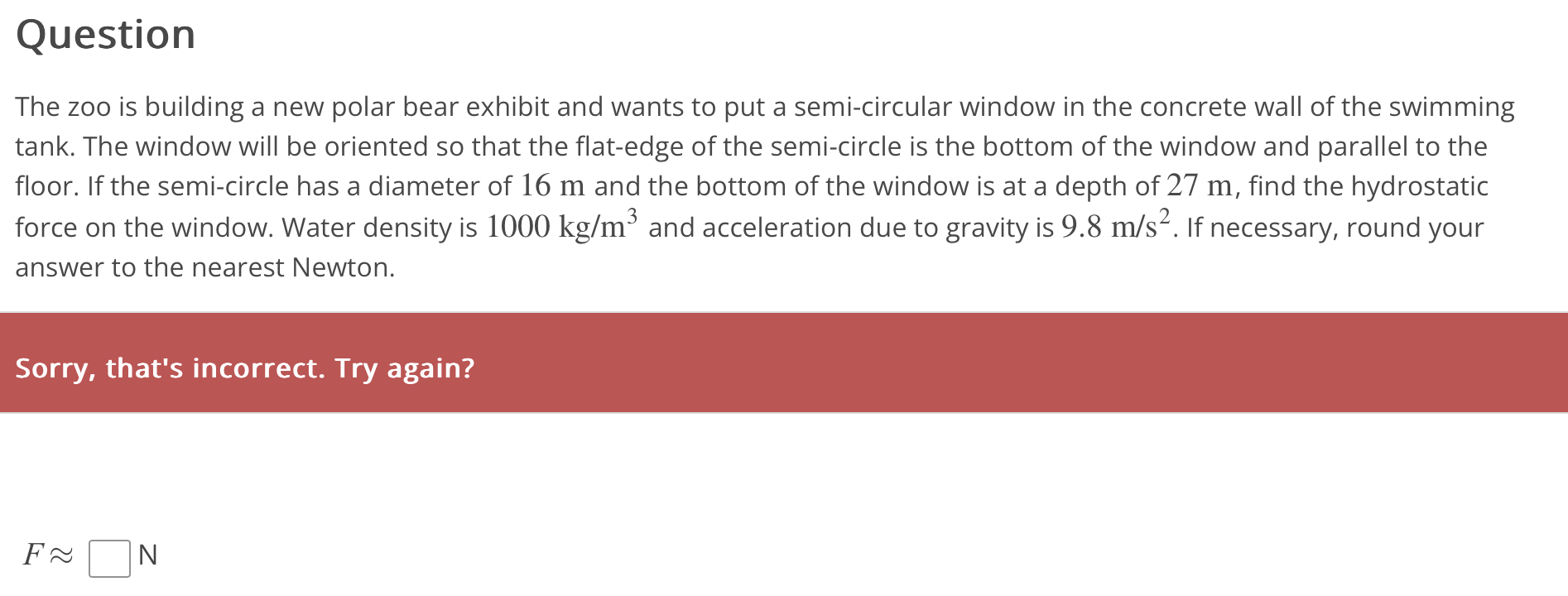 Question The zoo is building a new polar bear