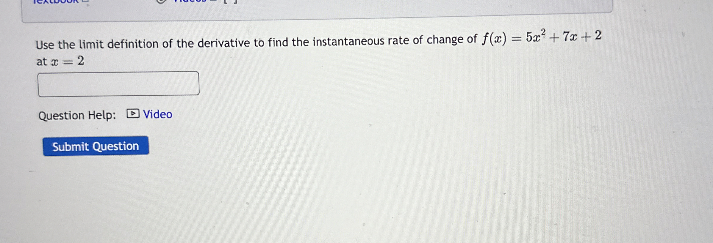 Use the limit definition of the derivative to