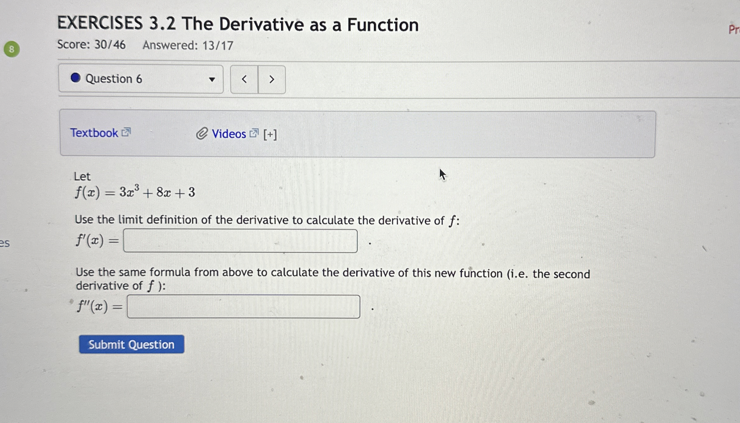 EXERCISES 3 . 2 The Derivative as a Function