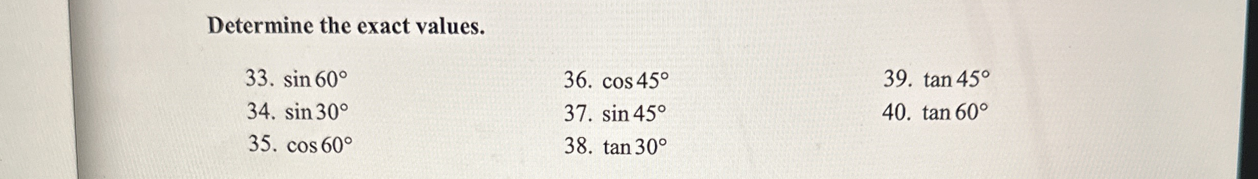 Need help with 3 3 & 3 7 Determine the exact