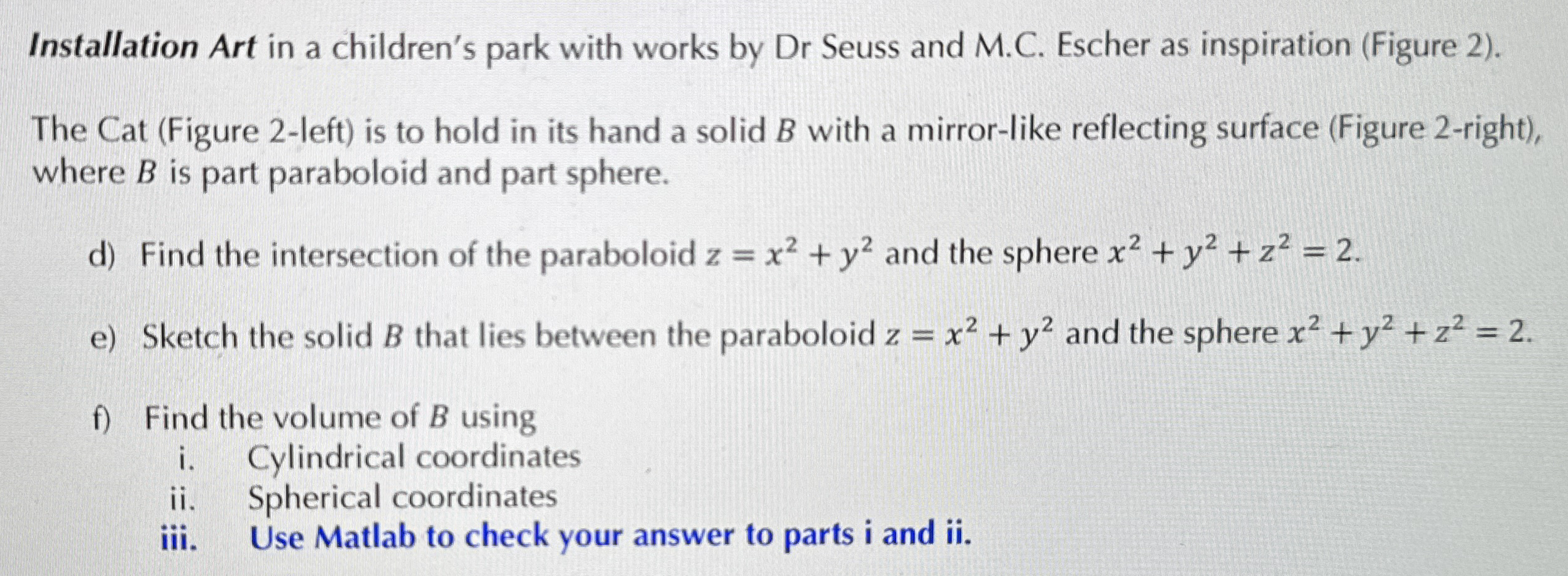 Installation Art in a children's park with works