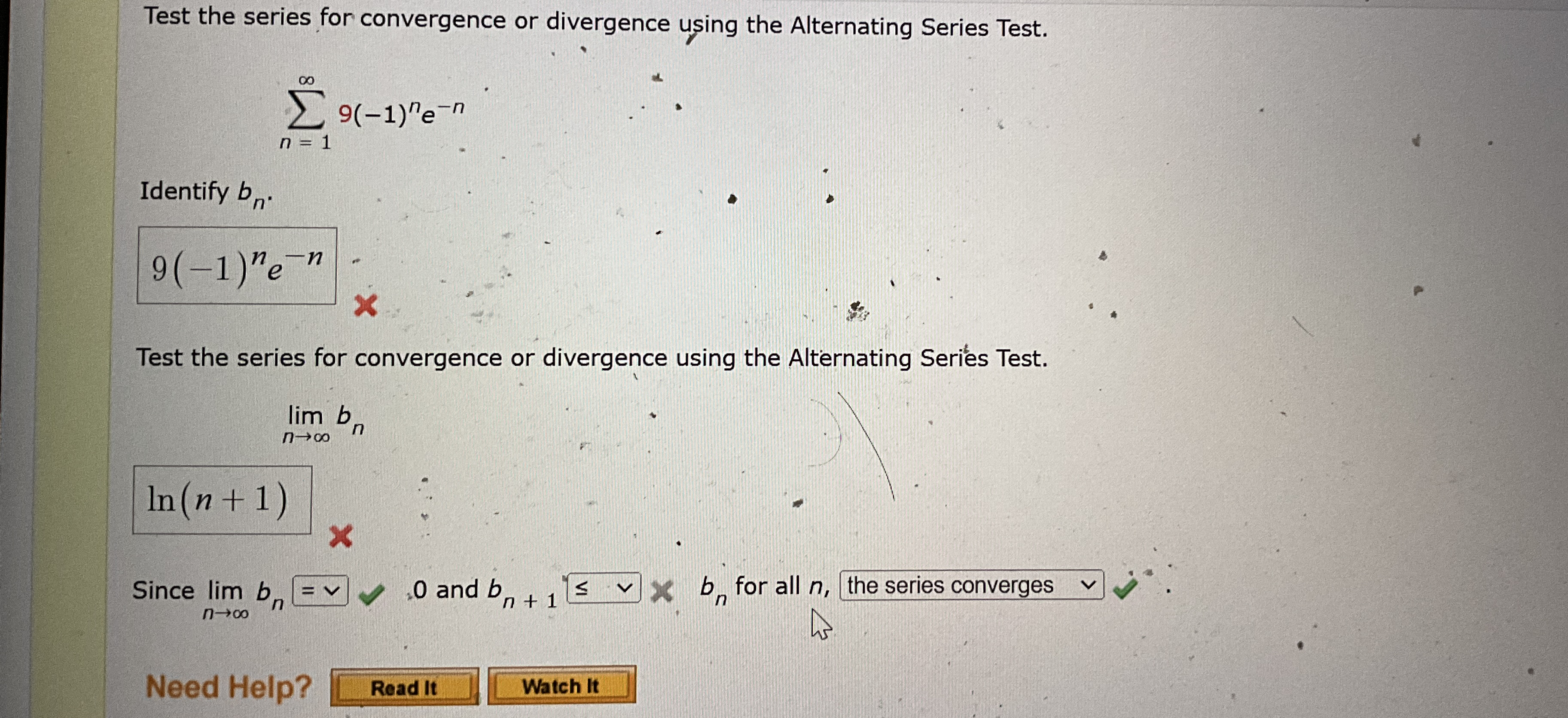 Test the series for convergence or divergence