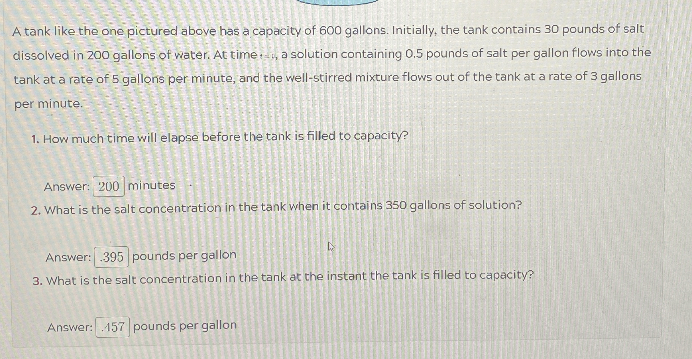 A tank like the one pictured above has a capacity
