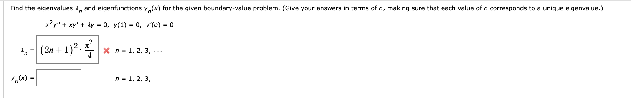 how to find the answer. lamda n is equal to n