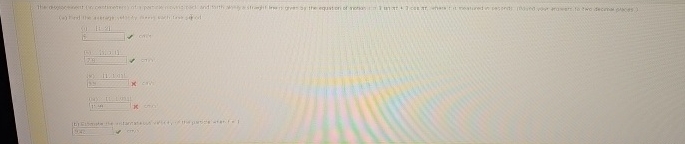 the displacement ( in centimeters ) of a particle