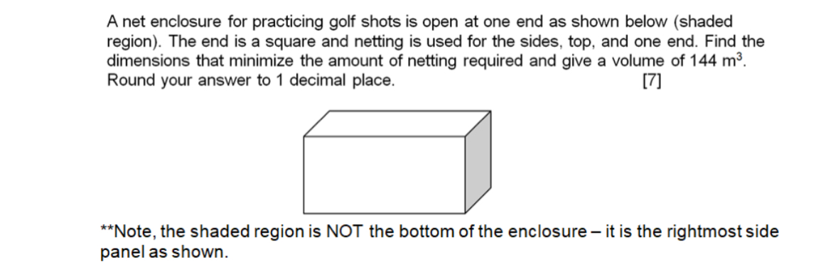 A net enclosure for practicing golf shots is open