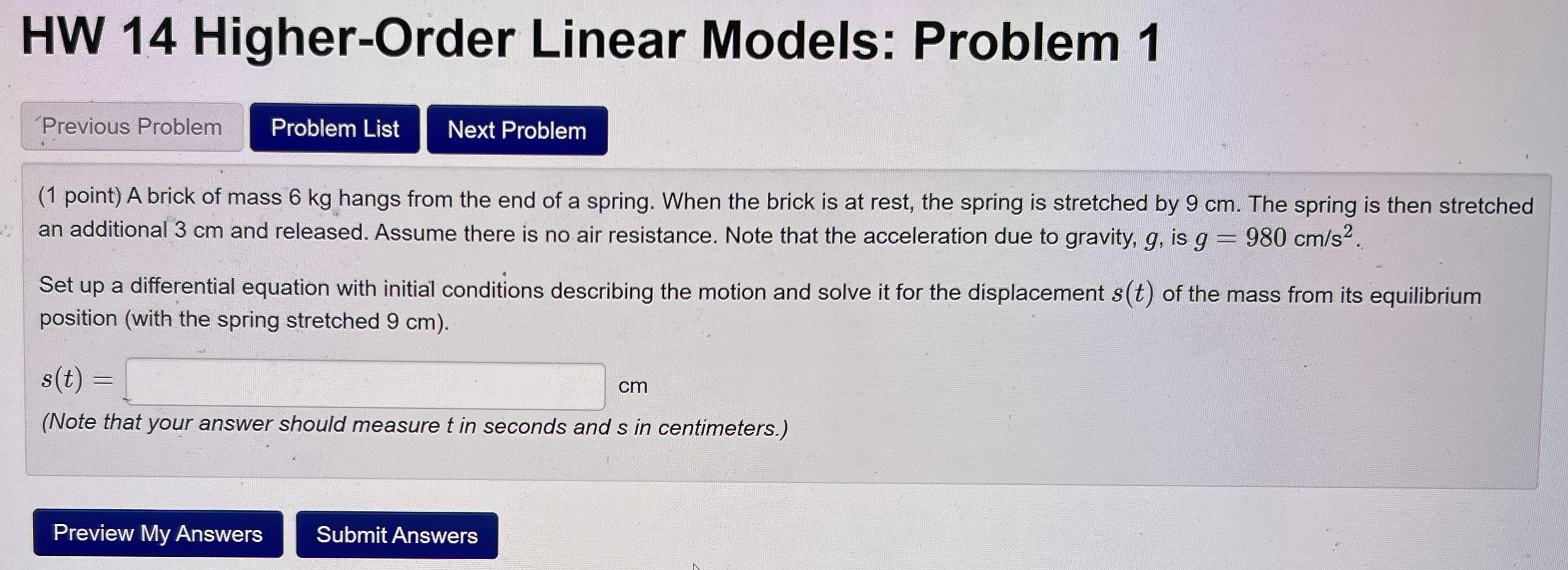 HW 1 4 Higher - Order Linear Models: Problem 1 (
