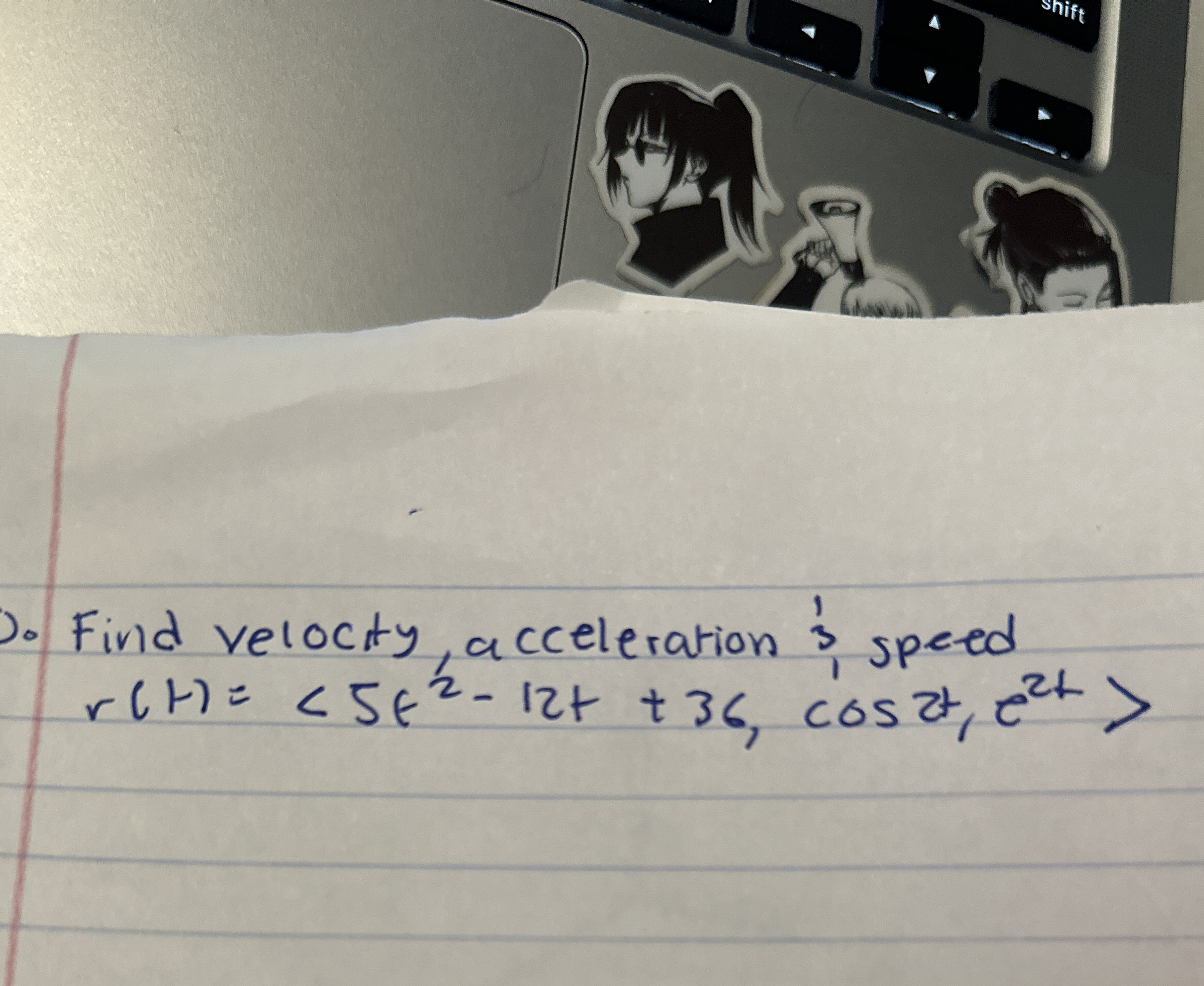 Find velocity, a cceleration And', speed r ( t )