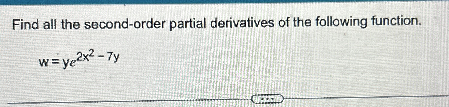 Find all the second - order partial derivatives