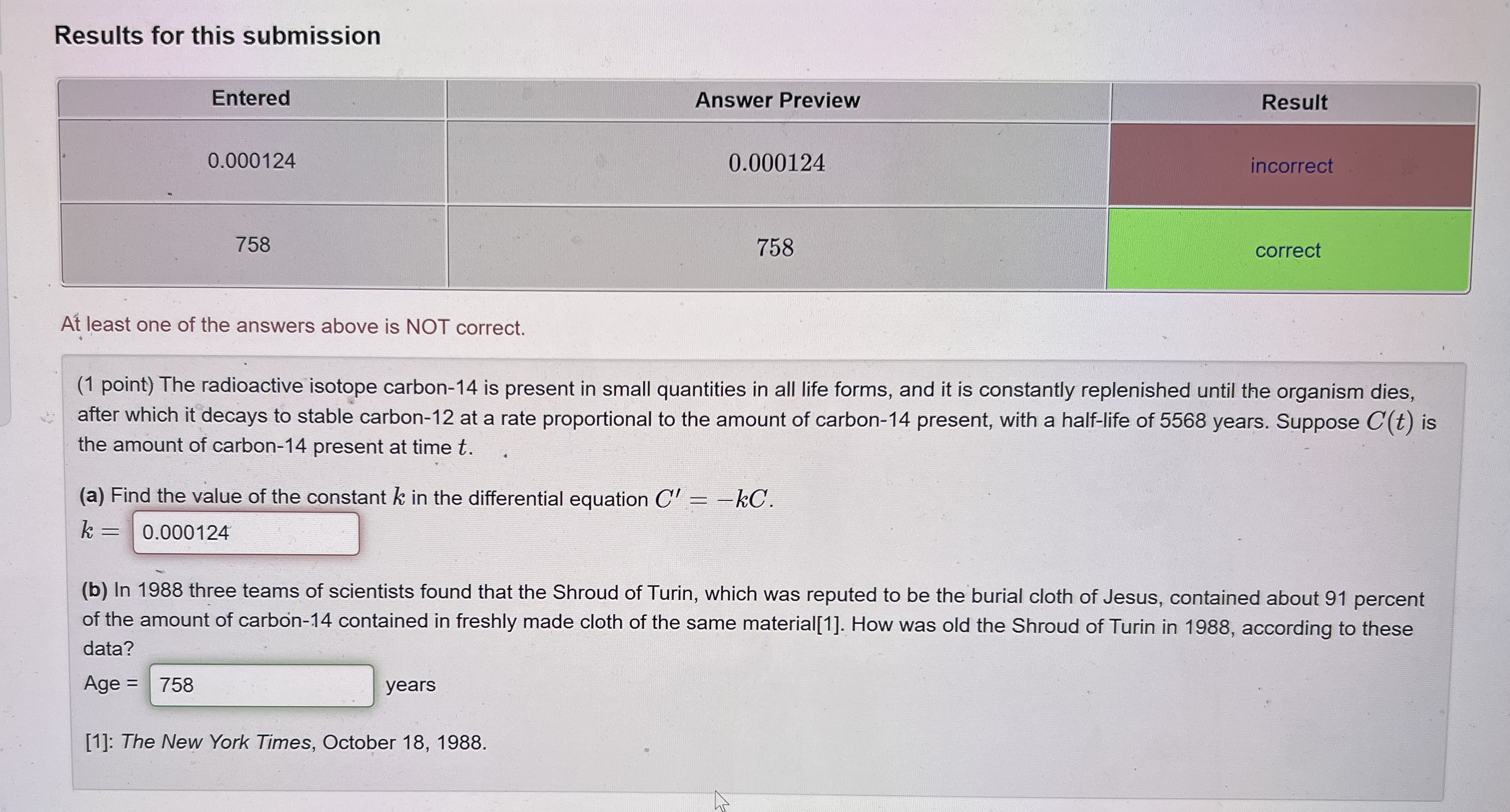 Results for this submission \ table [ [ Entered ,