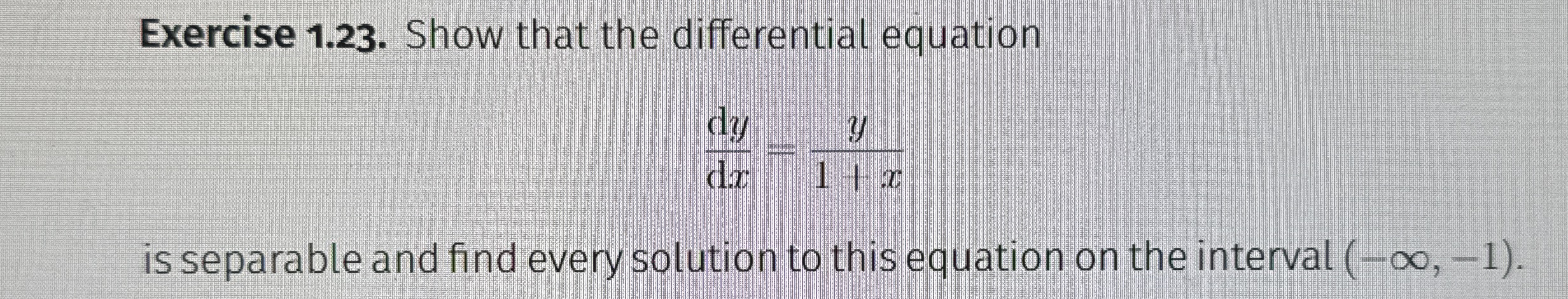 Exercise 1 . 2 3 . Show that the differential